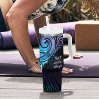 Aotearoa Maori Te Whai Rahi Tumbler With Handle Tala - Nowhere You Could Go That I Won't Be With You - Polynesian Pride