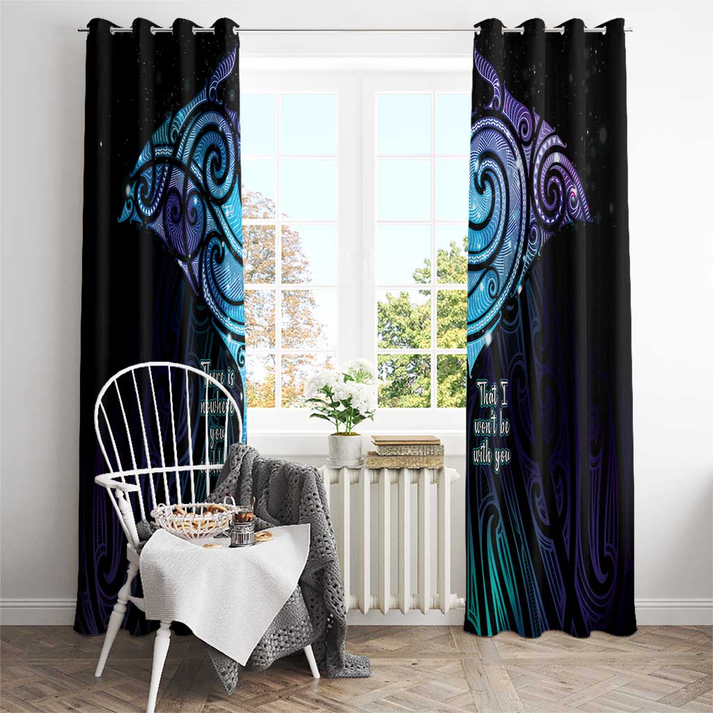 Aotearoa Maori Te Whai Rahi Window Curtain Tala - Nowhere You Could Go That I Won't Be With You - Polynesian Pride