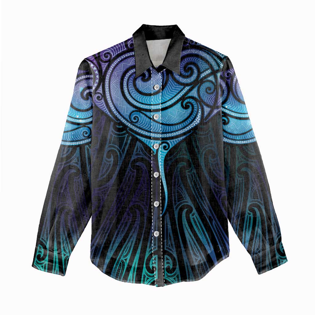 Aotearoa Maori Te Whai Rahi Women Casual Shirt Tala - Nowhere You Could Go That I Won't Be With You LT7 - Polynesian Pride