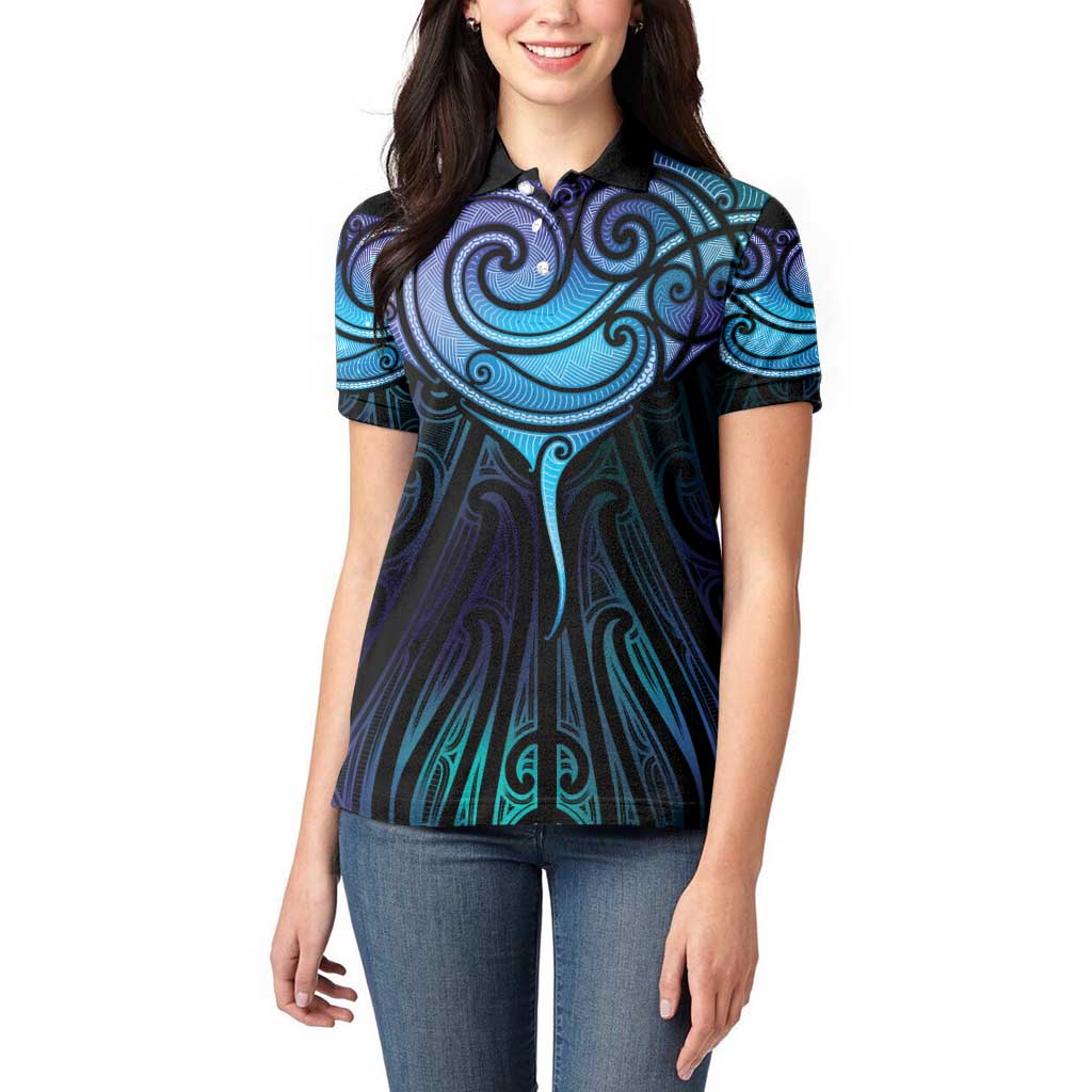 Aotearoa Maori Te Whai Rahi Women Polo Shirt Tala - Nowhere You Could Go That I Won't Be With You LT7 - Polynesian Pride