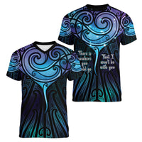 Aotearoa Maori Te Whai Rahi Women V-Neck T-Shirt Tala - Nowhere You Could Go That I Won't Be With You LT7 - Polynesian Pride