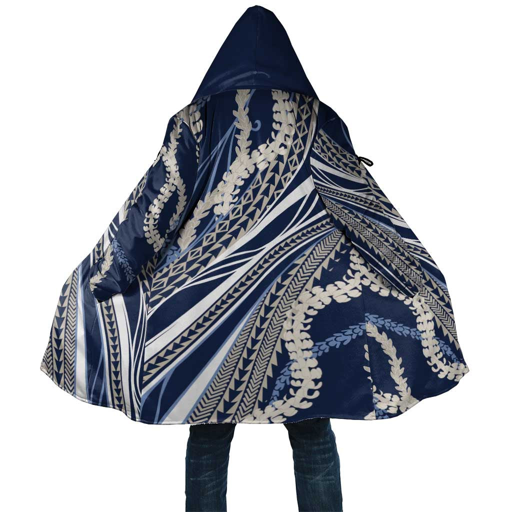 Polynesian Puakeniken Pikake Twisted Lei Cloak Navy Blue - Polynesian Pride