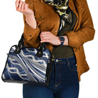 Polynesian Puakeniken Pikake Twisted Lei Shoulder Handbag Navy Blue - Polynesian Pride