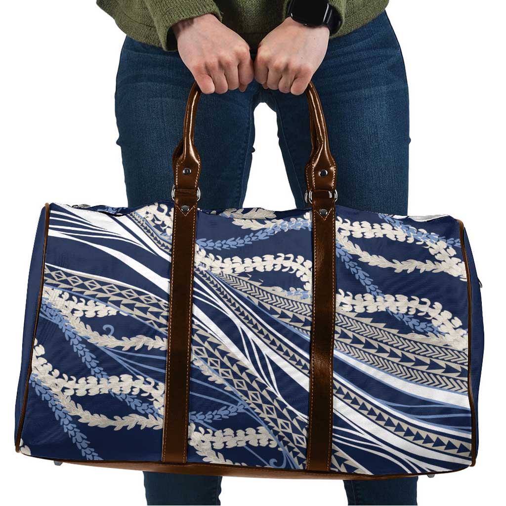 Polynesian Puakeniken Pikake Twisted Lei Travel Bag Navy Blue - Polynesian Pride