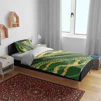 Polynesian Puakeniken Pikake Twisted Lei Bedding Set Emerald - Polynesian Pride