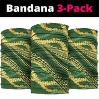Polynesian Puakeniken Pikake Twisted Lei Neck Gaiter Emerald LT7 package One Size: 25*50cm Emerald - Polynesian Pride