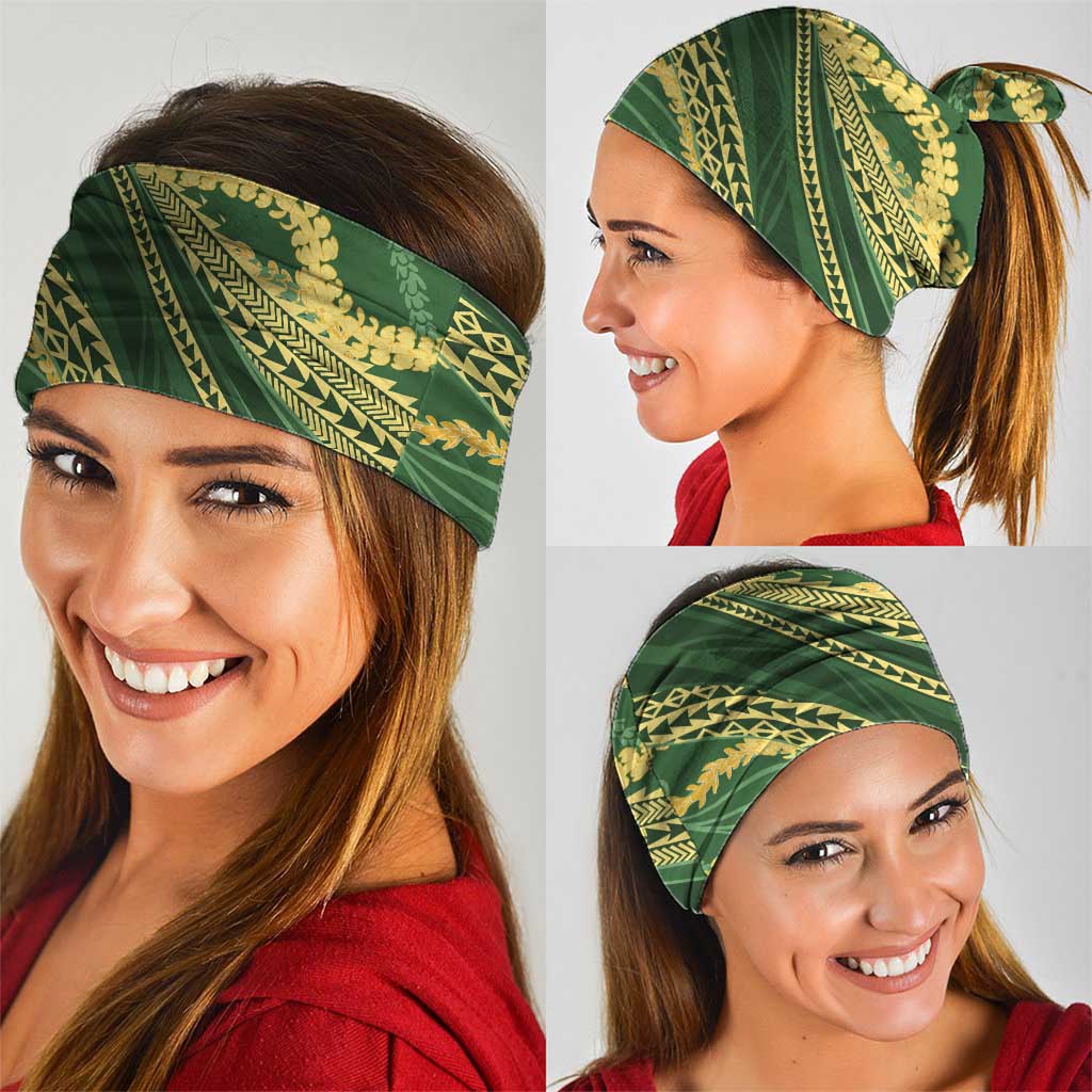 Polynesian Puakeniken Pikake Twisted Lei Neck Gaiter Emerald LT7 - Polynesian Pride