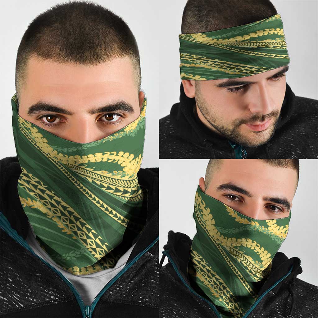 Polynesian Puakeniken Pikake Twisted Lei Neck Gaiter Emerald LT7 - Polynesian Pride