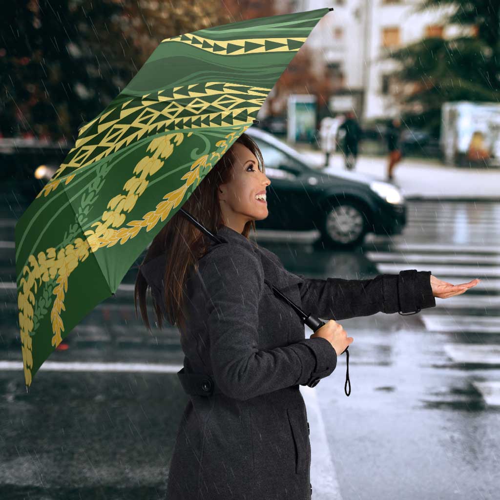 Polynesian Puakeniken Pikake Twisted Lei Umbrella Emerald - Polynesian Pride
