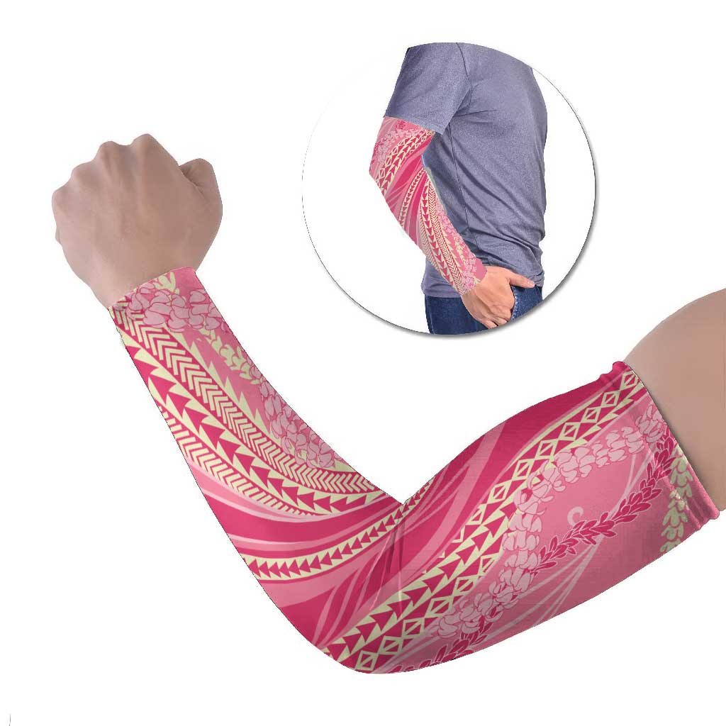 Polynesian Puakeniken Pikake Twisted Lei Arm Sleeves Rose Pink - Polynesian Pride