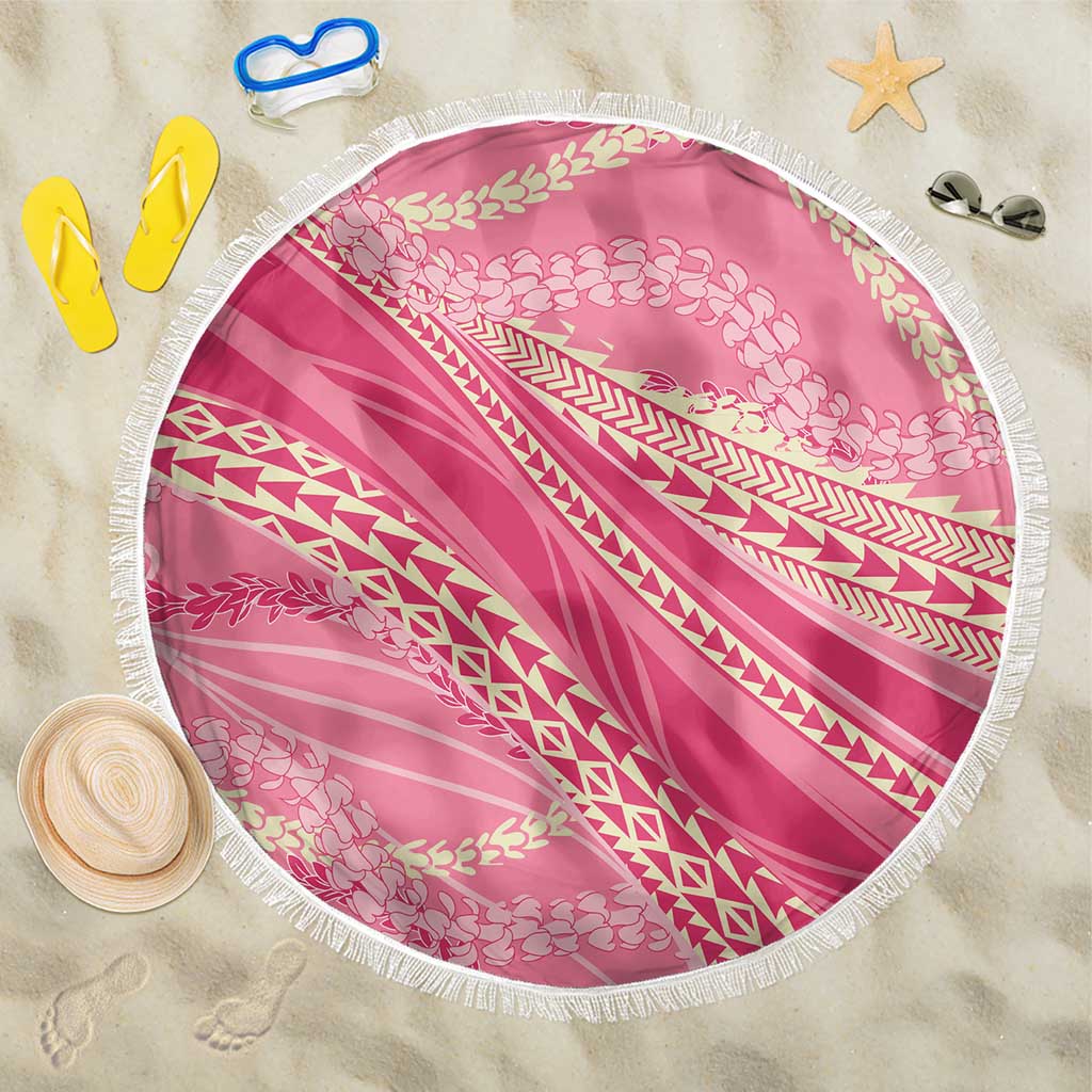 Polynesian Puakeniken Pikake Twisted Lei Beach Blanket Rose Pink LT7 One Size 150cm Rose Pink - Polynesian Pride