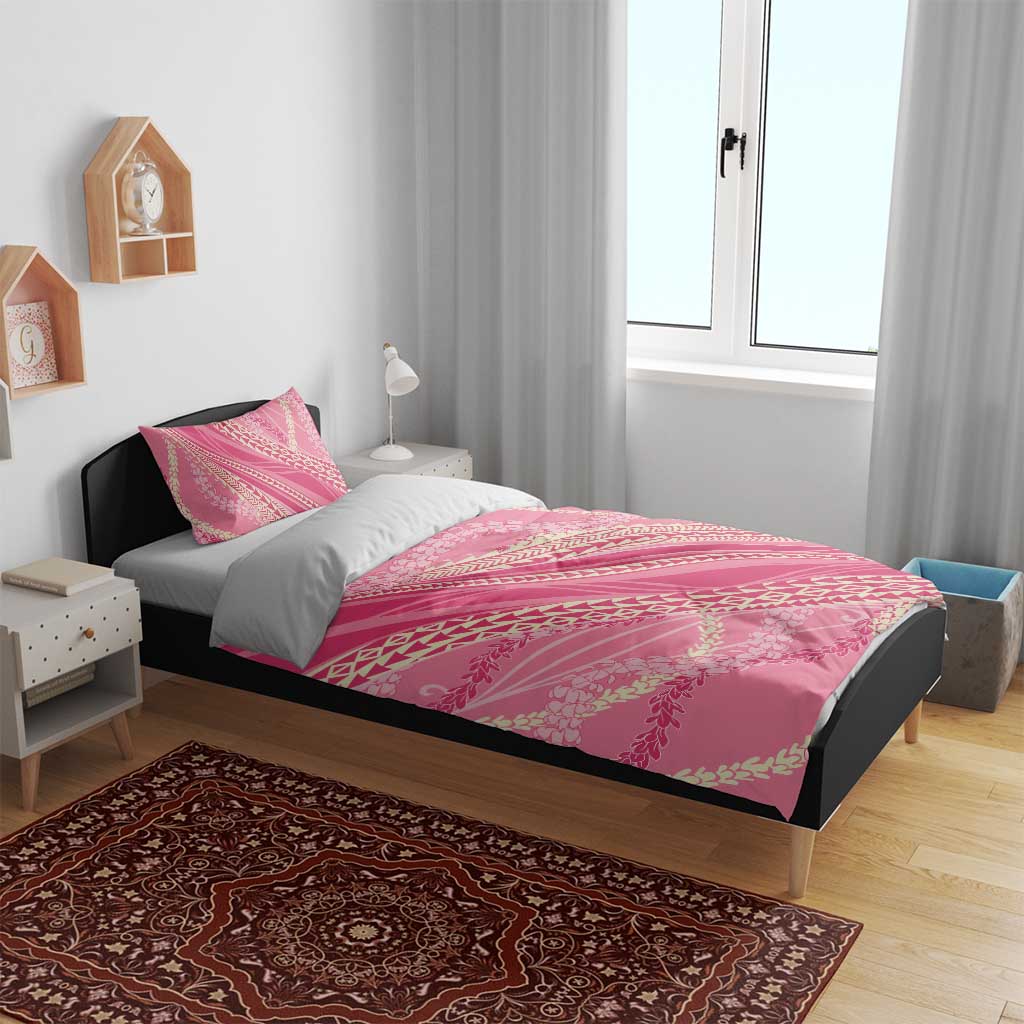 Polynesian Puakeniken Pikake Twisted Lei Bedding Set Rose Pink - Polynesian Pride