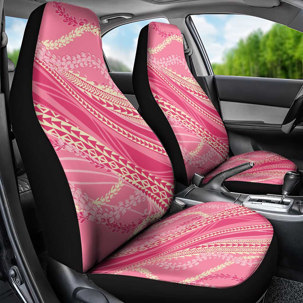 Polynesian Puakeniken Pikake Twisted Lei Car Seat Cover Rose Pink LT7 - Polynesian Pride