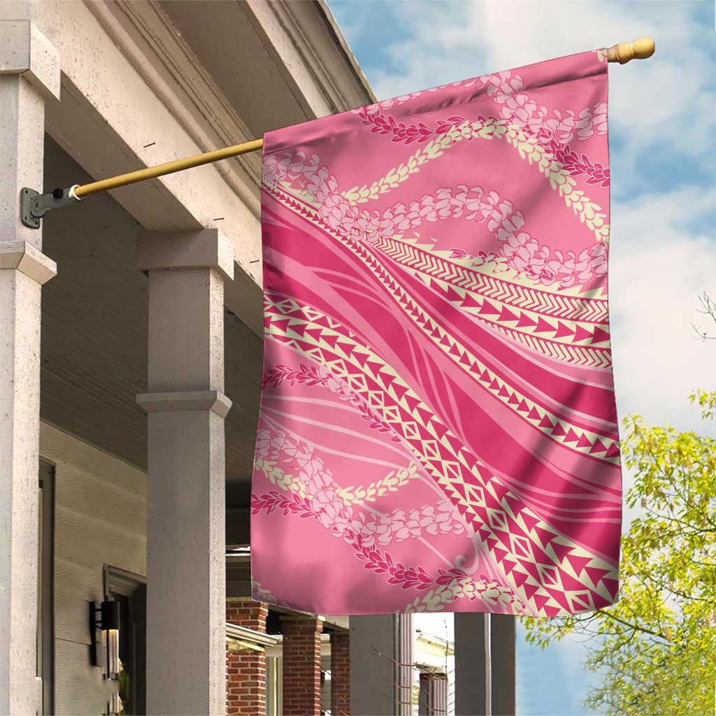 Polynesian Puakeniken Pikake Twisted Lei Garden Flag Rose Pink LT7 House Flag Rose Pink - Polynesian Pride