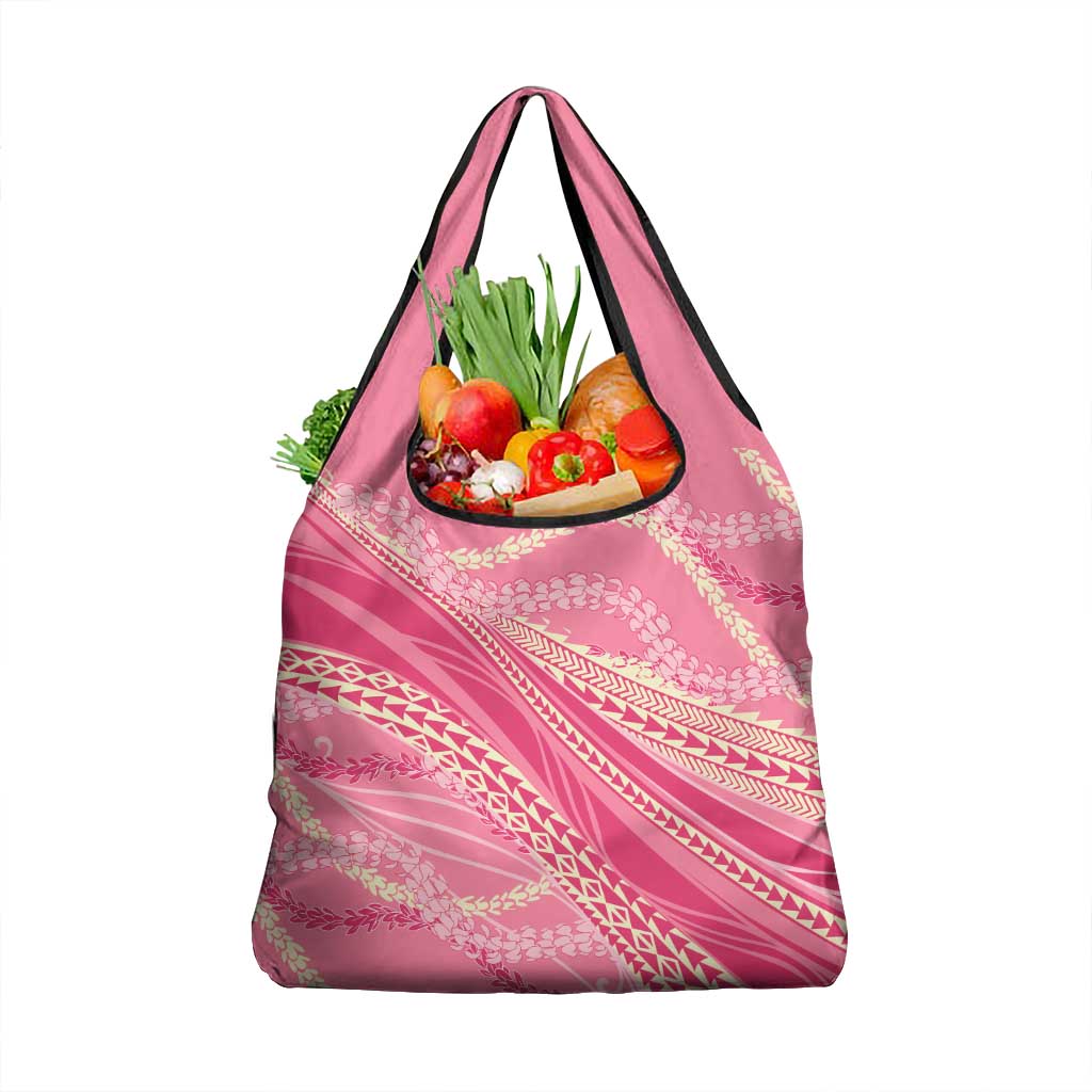 Polynesian Puakeniken Pikake Twisted Lei Grocery Bag Rose Pink LT7 1-pack One Size Rose Pink - Polynesian Pride