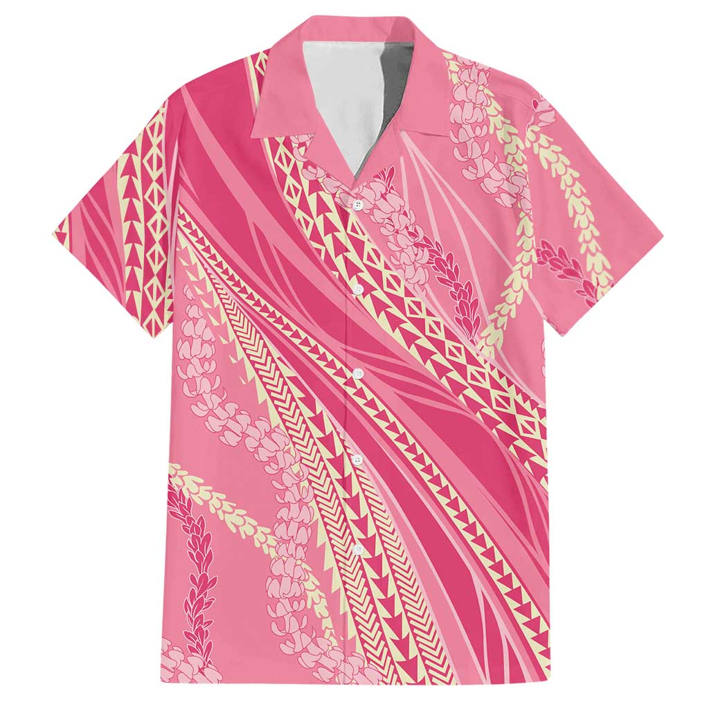 Polynesian Puakeniken Pikake Twisted Lei Hawaiian Shirt Rose Pink - Polynesian Pride