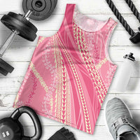 Polynesian Puakeniken Pikake Twisted Lei Men Tank Top Rose Pink - Polynesian Pride