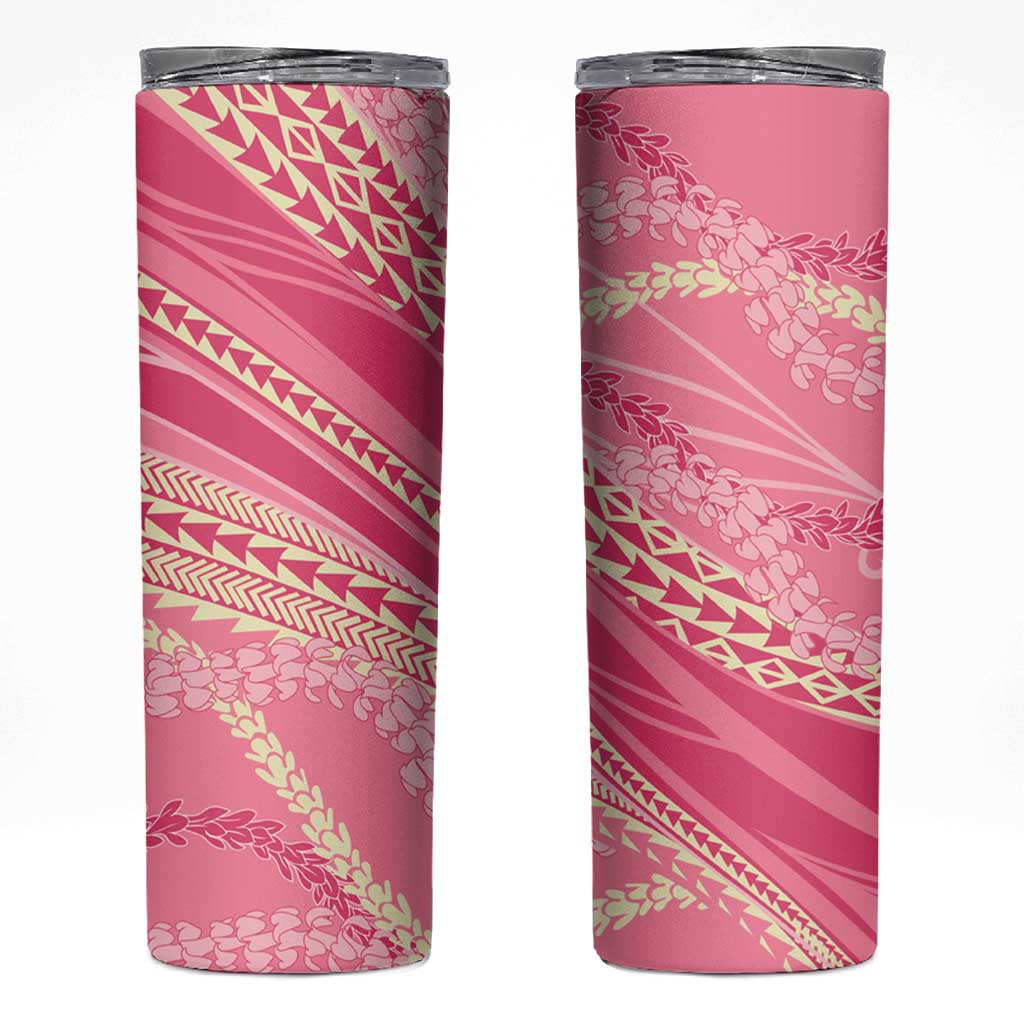 Polynesian Puakeniken Pikake Twisted Lei Skinny Tumbler Rose Pink LT7 Rose Pink - Polynesian Pride