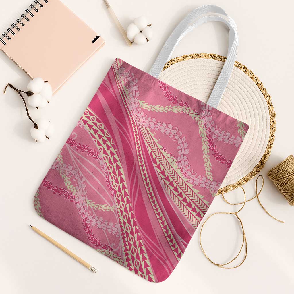 Polynesian Puakeniken Pikake Twisted Lei Tote Bag Rose Pink - Polynesian Pride