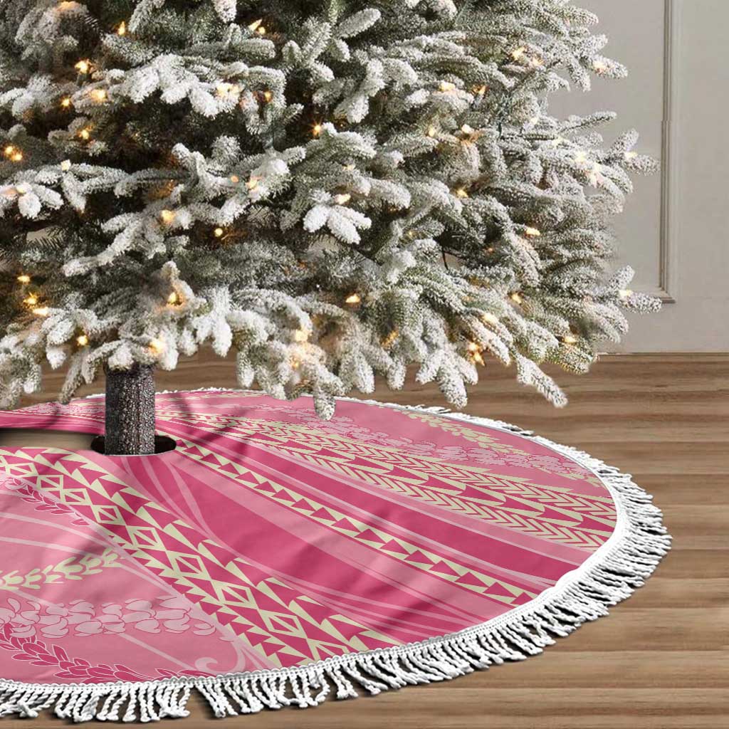 Polynesian Puakeniken Pikake Twisted Lei Tree Skirt Rose Pink - Polynesian Pride