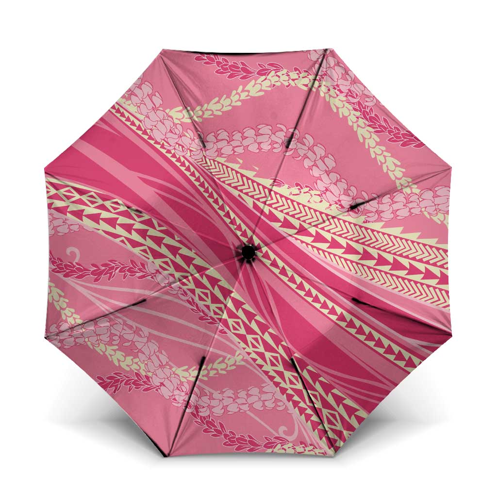Polynesian Puakeniken Pikake Twisted Lei Umbrella Rose Pink LT7 One Size Folded 11.42 inch Opened Diameter 37.4 inch Rose Pink - Polynesian Pride