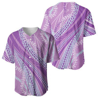 Polynesian Puakeniken Pikake Twisted Lei Baseball Jersey Amethys - Polynesian Pride