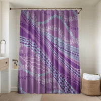 Polynesian Puakeniken Pikake Twisted Lei Bathroom Set Amethys LT7 Shower Curtain Only Amethys - Polynesian Pride