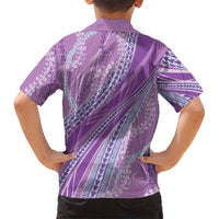 Polynesian Puakeniken Pikake Twisted Lei Family Matching Mermaid Dress and Hawaiian Shirt Amethys LT7 - Polynesian Pride
