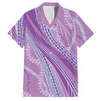 Polynesian Puakeniken Pikake Twisted Lei Family Matching Mermaid Dress and Hawaiian Shirt Amethys LT7 Dad's Shirt - Short Sleeve Amethys - Polynesian Pride