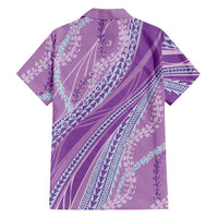 Polynesian Puakeniken Pikake Twisted Lei Family Matching Tank Maxi Dress and Hawaiian Shirt Amethys LT7 - Polynesian Pride