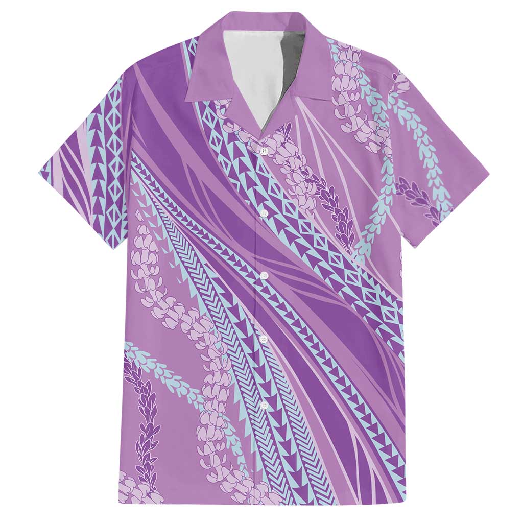 Polynesian Puakeniken Pikake Twisted Lei Hawaiian Shirt Amethys - Polynesian Pride