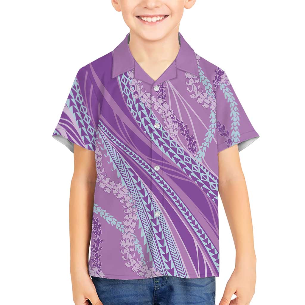 Polynesian Puakeniken Pikake Twisted Lei Hawaiian Shirt Amethys - Polynesian Pride