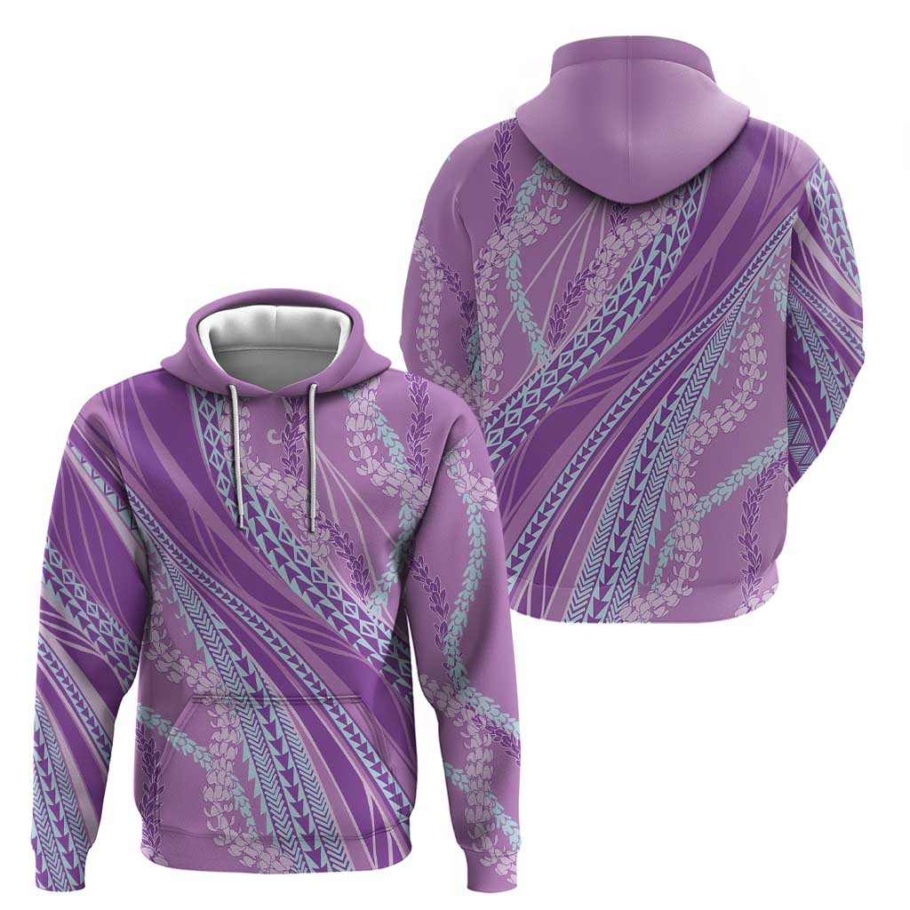 Polynesian Puakeniken Pikake Twisted Lei Hoodie Amethys - Polynesian Pride