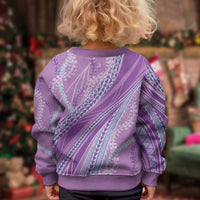 Polynesian Puakeniken Pikake Twisted Lei Kid Ugly Christmas Sweater Amethys - Polynesian Pride
