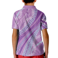 Polynesian Puakeniken Pikake Twisted Lei Kid Polo Shirt Amethys - Polynesian Pride