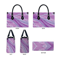 Polynesian Puakeniken Pikake Twisted Lei Leather Bag Amethys - Polynesian Pride