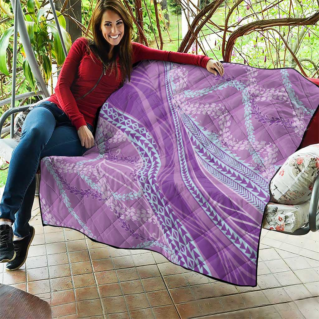 Polynesian Puakeniken Pikake Twisted Lei Quilt Amethys - Polynesian Pride