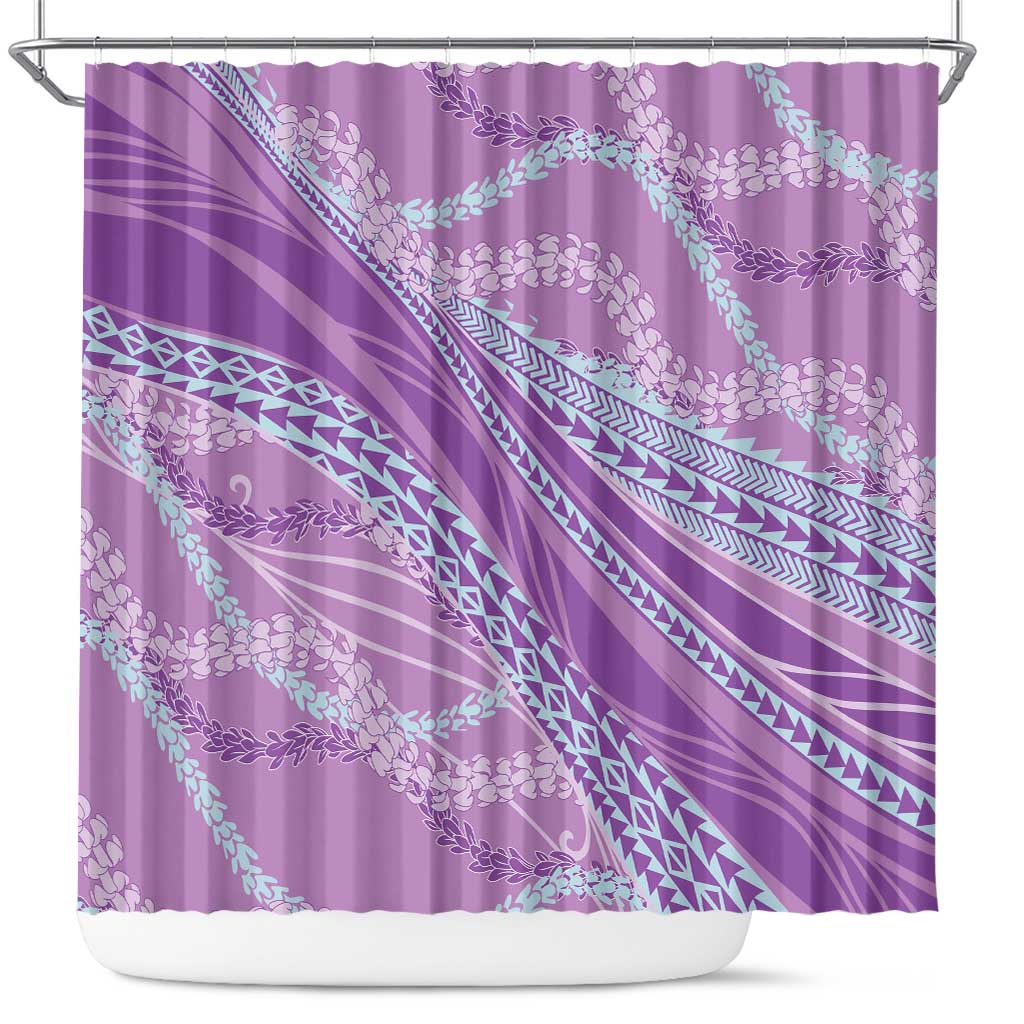 Polynesian Puakeniken Pikake Twisted Lei Shower Curtain Amethys LT7 Amethys - Polynesian Pride