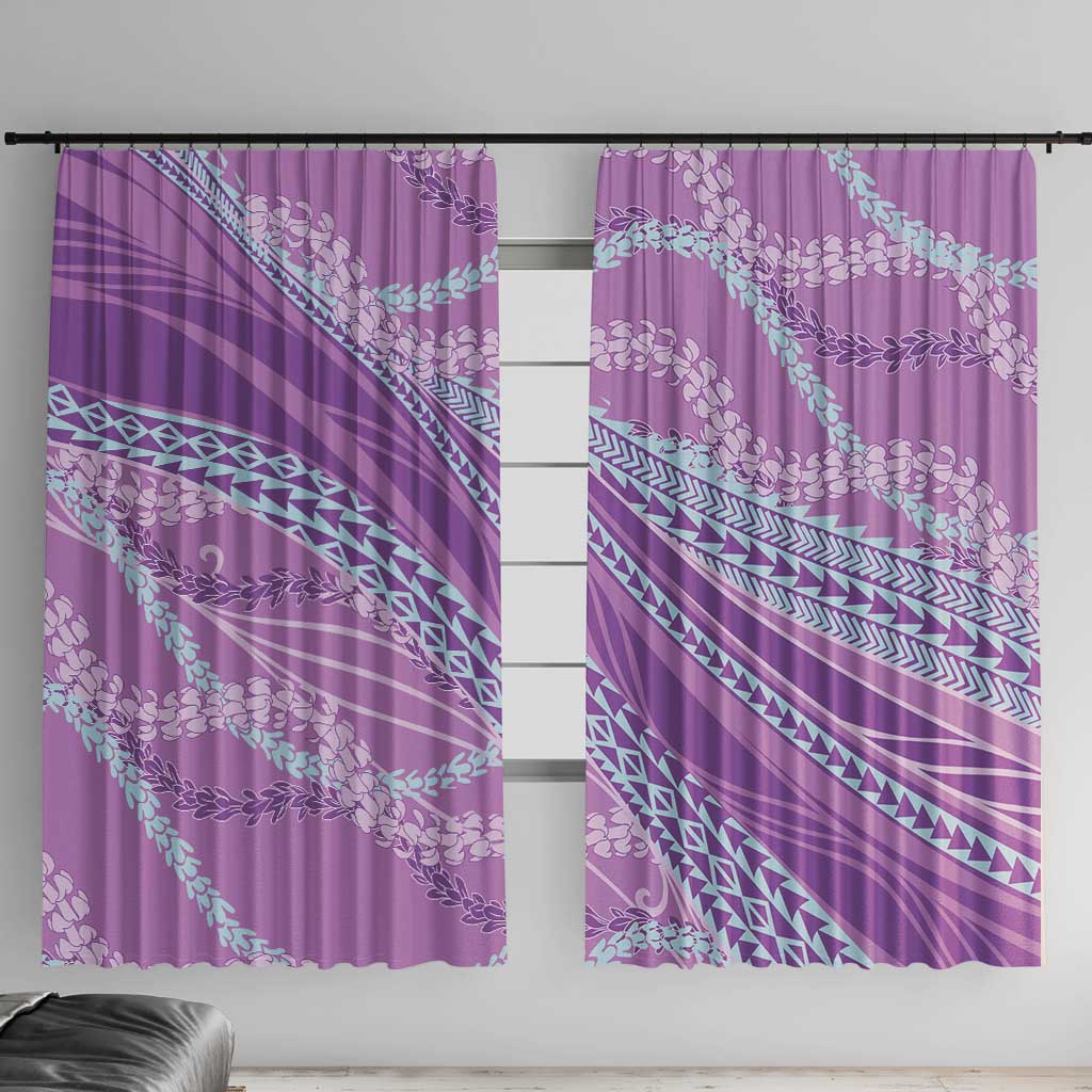 Polynesian Puakeniken Pikake Twisted Lei Window Curtain Amethys LT7 With Hooks Amethys - Polynesian Pride