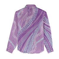 Polynesian Puakeniken Pikake Twisted Lei Women Casual Shirt Amethys LT7 - Polynesian Pride