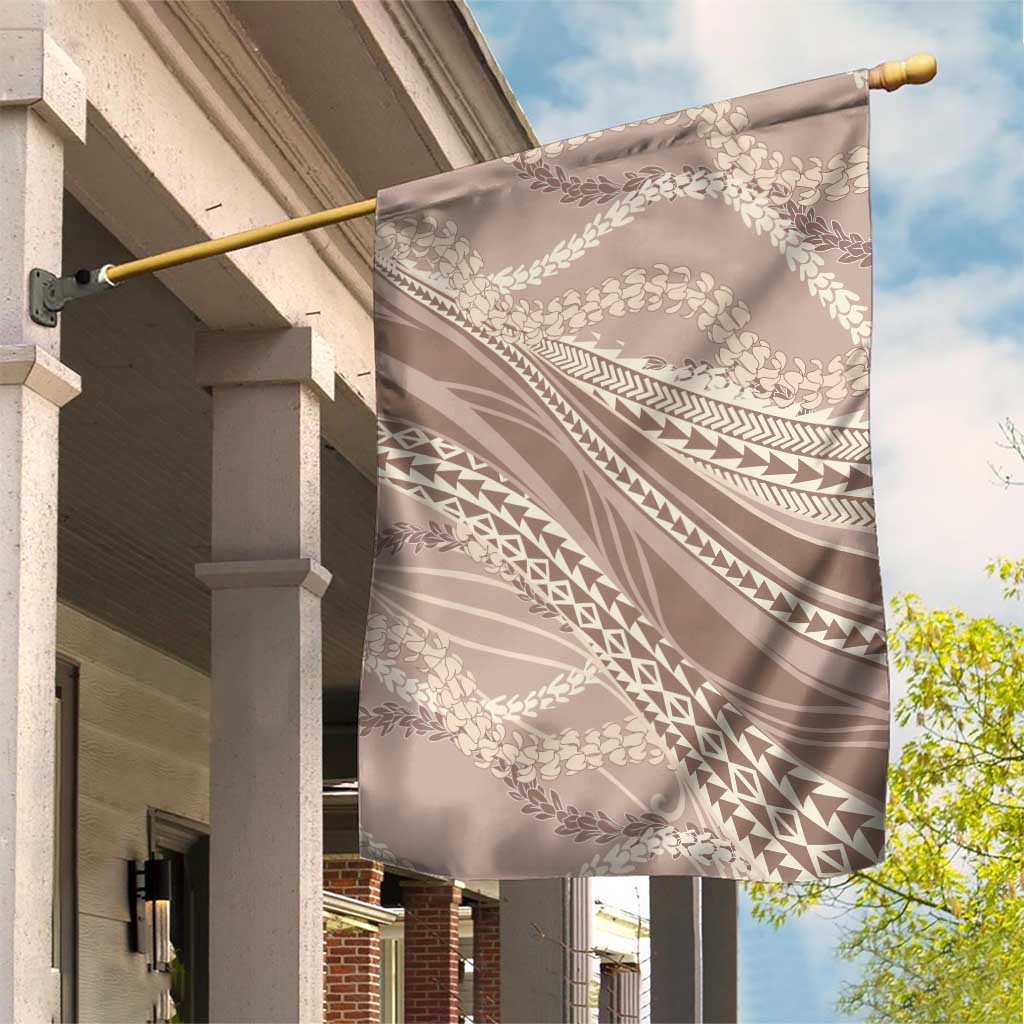 Polynesian Puakeniken Pikake Twisted Lei Garden Flag Beige LT7 House Flag Beige - Polynesian Pride