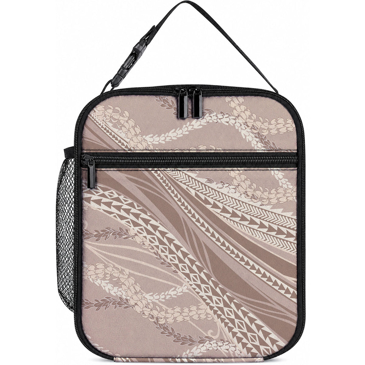 Polynesian Puakeniken Pikake Twisted Lei Lunch Bag Beige