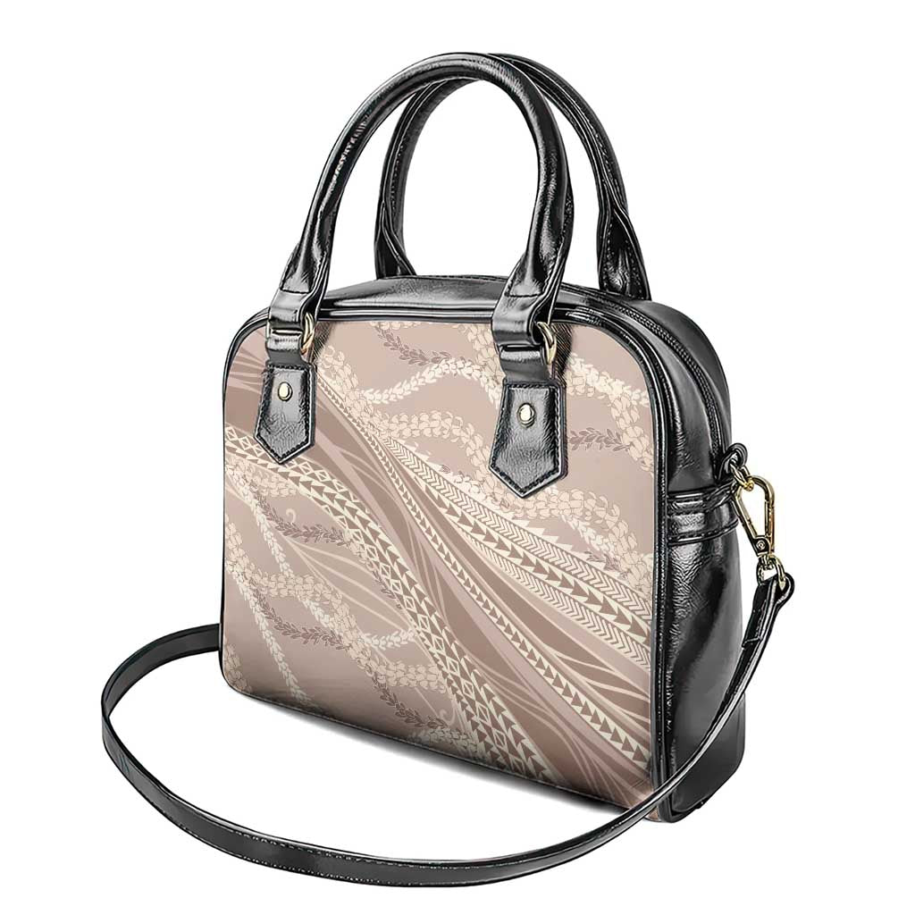Polynesian Puakeniken Pikake Twisted Lei Shoulder Handbag Beige - Polynesian Pride