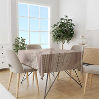 Polynesian Puakeniken Pikake Twisted Lei Tablecloth Beige - Polynesian Pride