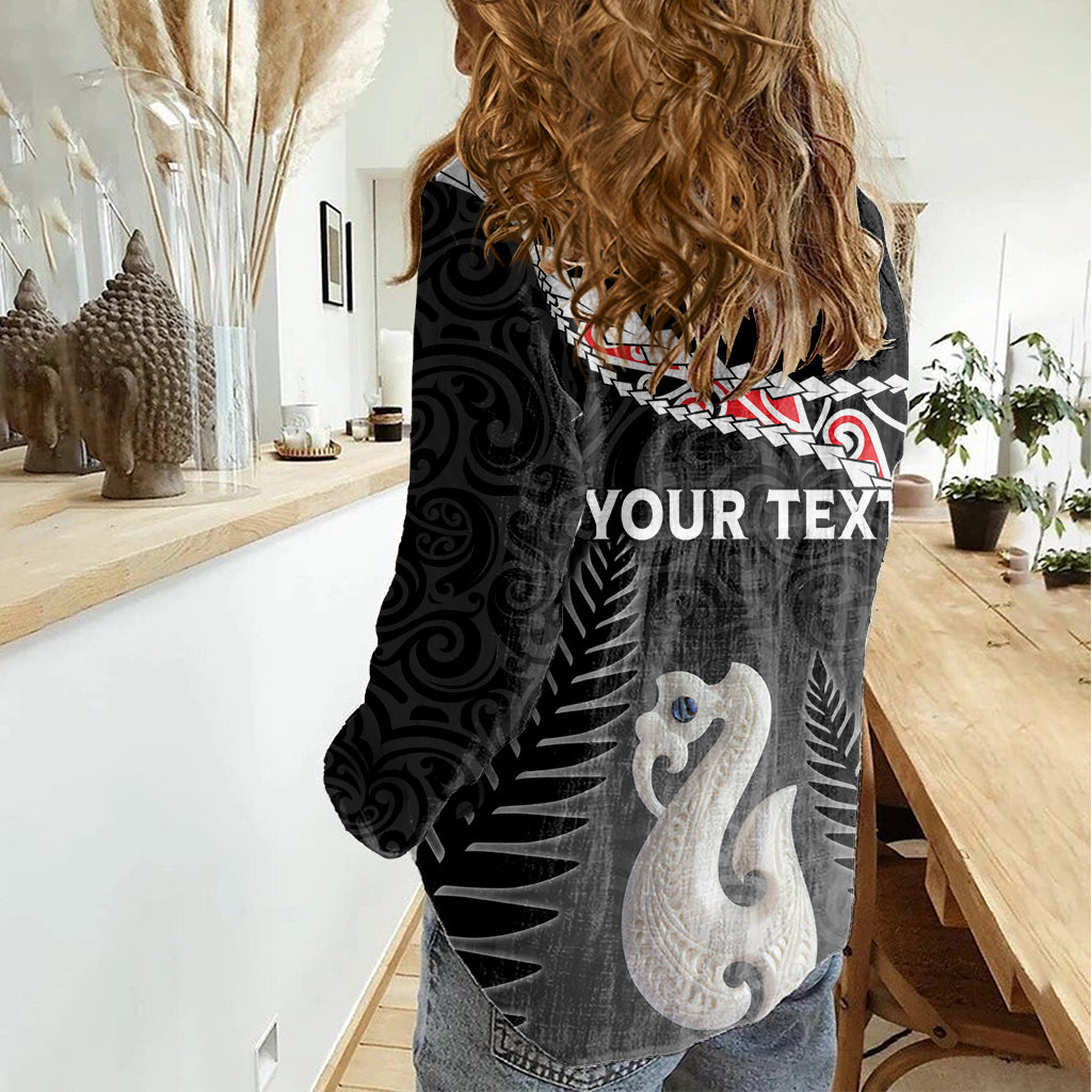 Personalised New Zealand Maori Women Casual Shirt Manaia Mix Koru LT7 - Polynesian Pride