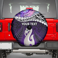 Personalised New Zealand Maori Spare Tire Cover Manaia Paua Shell Purple LT7 - Polynesian Pride