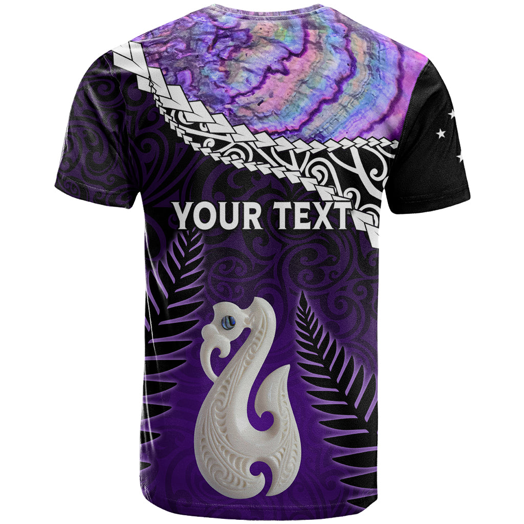 Personalised New Zealand Maori T Shirt Manaia Paua Shell Purple LT7 - Polynesian Pride