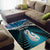 Personalised New Zealand Maori Area Rug Manaia Paua Shell Turquoise LT7 - Polynesian Pride