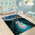 Personalised New Zealand Maori Area Rug Manaia Paua Shell Turquoise LT7 - Polynesian Pride