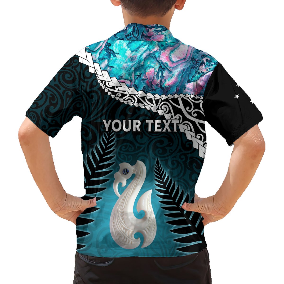 Personalised New Zealand Maori Hawaiian Shirt Manaia Paua Shell Turquoise LT7 - Polynesian Pride